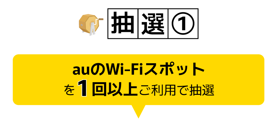抽選1|auのWi-Fiスポットを1回以上ご利用で抽選
