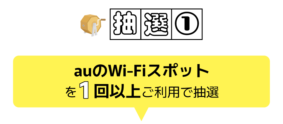 抽選1|auのWi-Fiスポットを1回以上ご利用で抽選